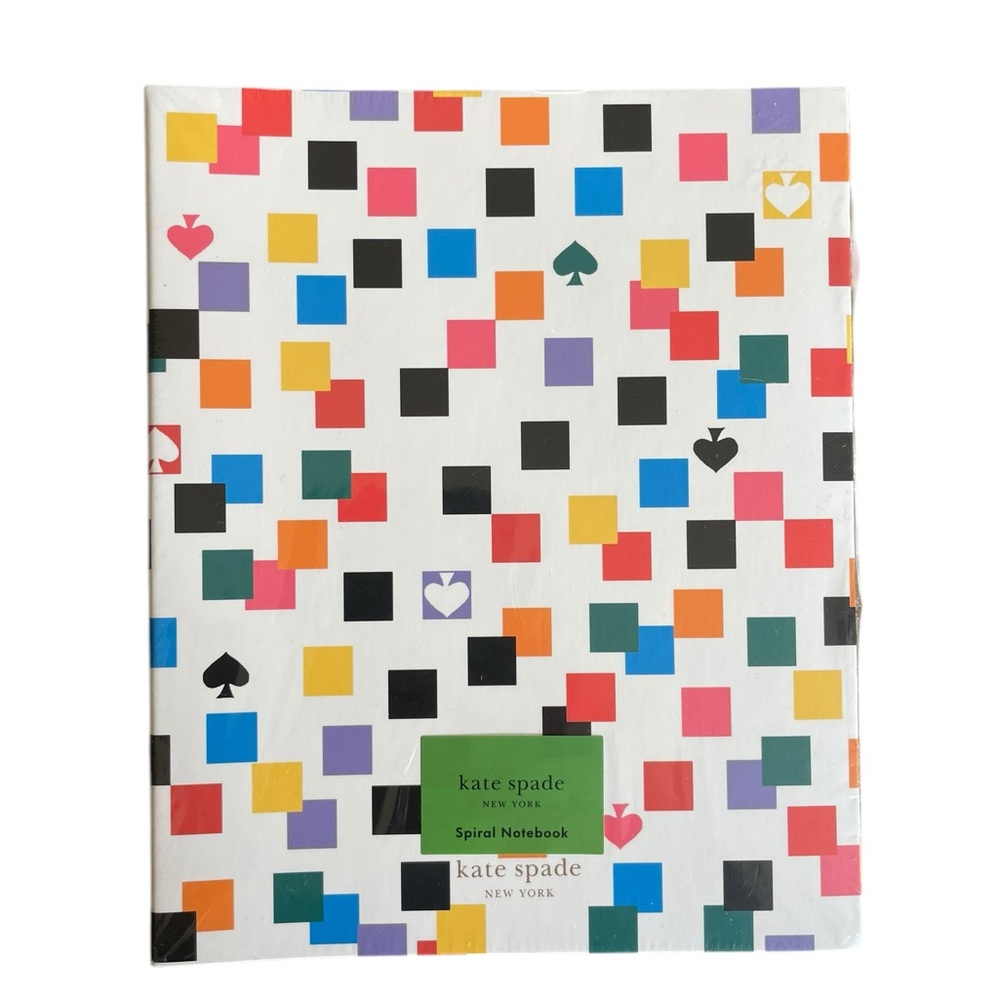 KATE SPADE Scattered Checks Concealed Spiral Notebook / Journal 112 Lined Pages